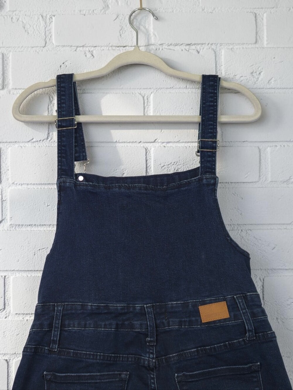 Judy Blue Overall Cut Off Jean Short Dark Stretch Denim Women's Size Large - Picture 11 of 15